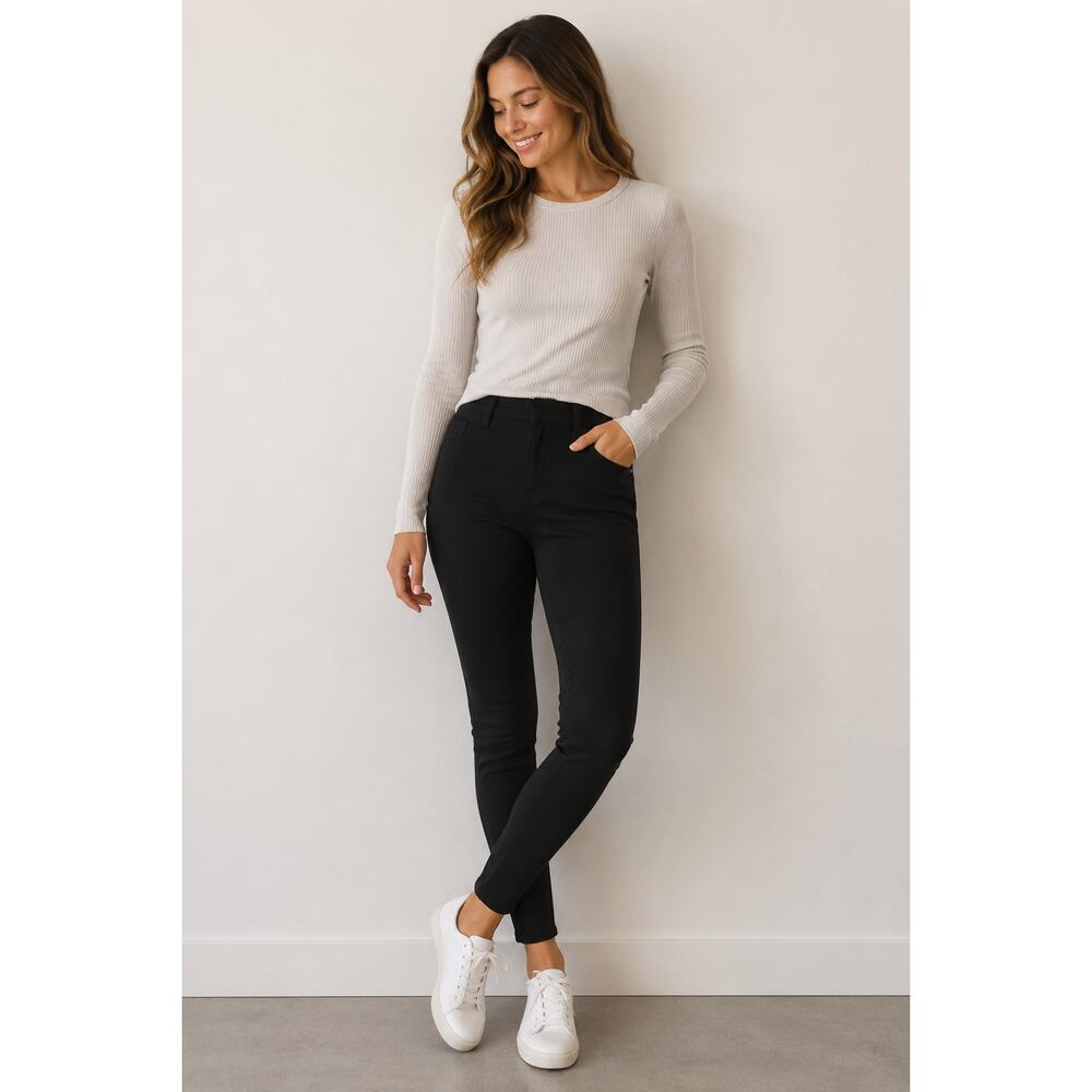 Judy Blue Black Mid Rise Skinny Fit Jeans Womens‎ Size 3/26 Stretch Denim Pants